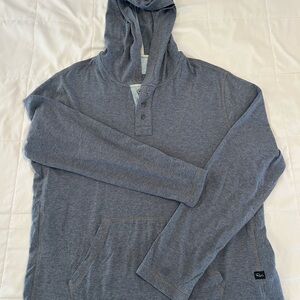 Rails Heathered Gray-Blue Hoodie Shirt